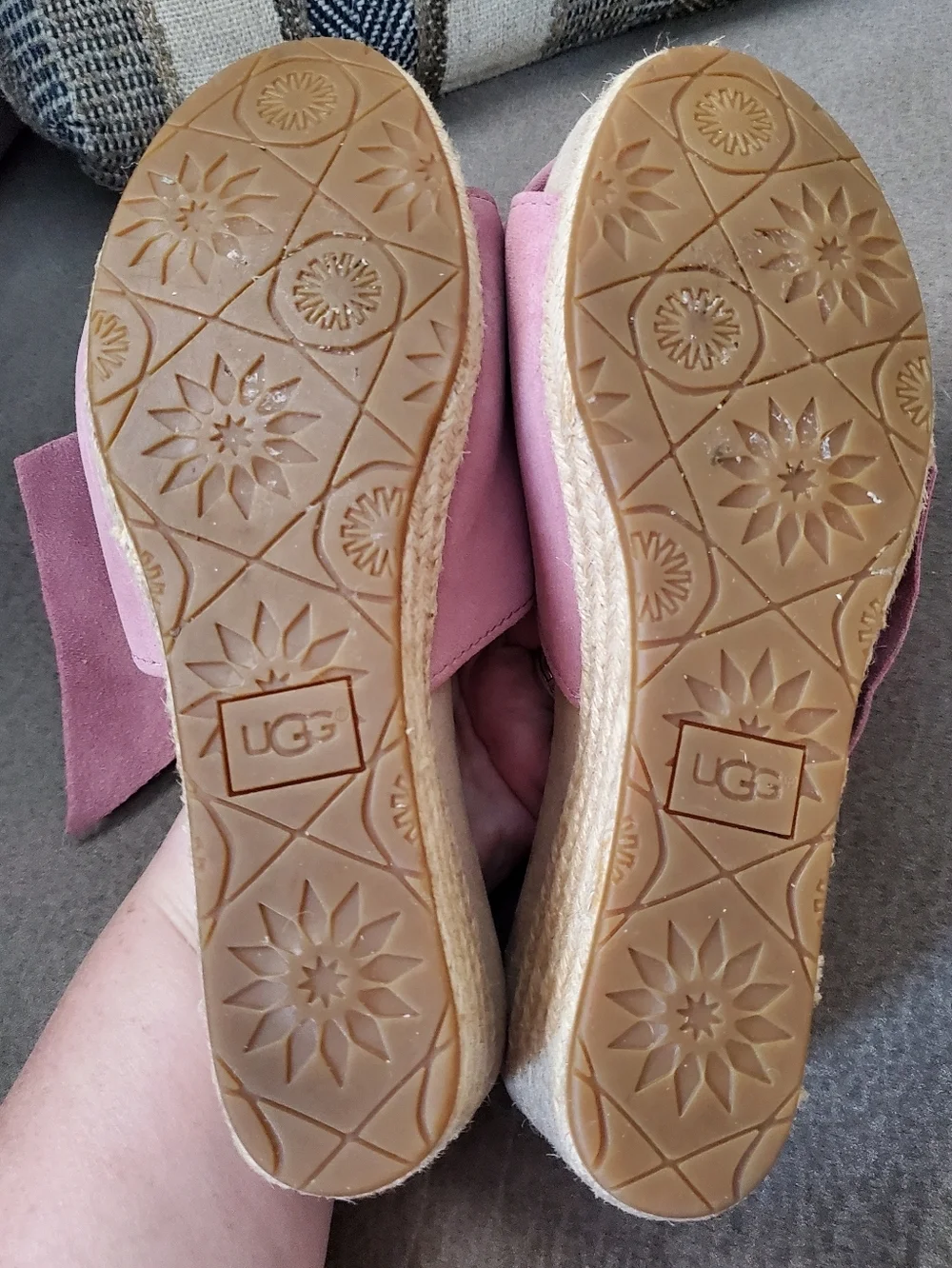UGG JAYCEE ARROYO WEDGE ESPADRILLES SLIP ON SHOES sz US 8 In Pink Dawn
